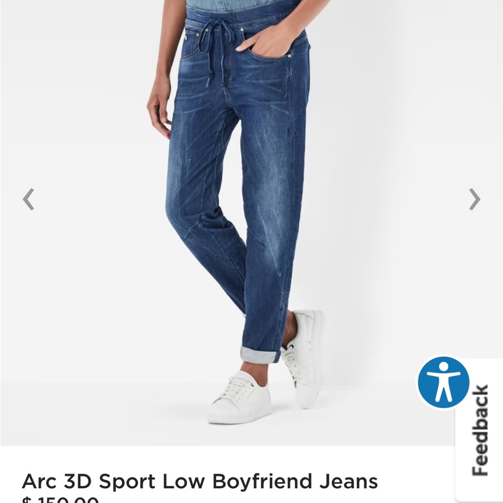 G-Star Arc 3D Sport Low Boyfriend Tapered Medium Blue